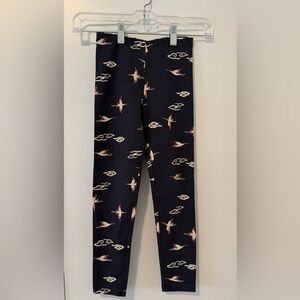 Tea Collection Navy and Pink Patterned Leggings